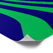 Personalisiert Behalten Calm Blue und Green mit ei Poster (Ecke)