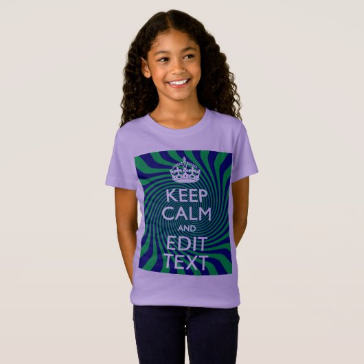 Personalisiert Behalten Calm Blue und Green mit ei T-Shirt (Vorne ganz)