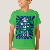 Personalisiert Behalten Calm Blue und Green mit ei T-Shirt (Vorderseite)