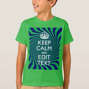 Personalisiert Behalten Calm Blue und Green mit ei T-Shirt