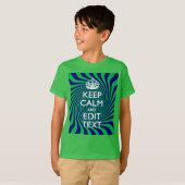 Personalisiert Behalten Calm Blue und Green mit ei T-Shirt (Vorne ganz)