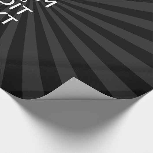 Personalisiert BEHALTEN CALM Ihren Text Black Sunb Geschenkpapier (Ecke)