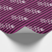 Personalisiert BEHALTEN CALM Ihren Text Fuchsia St Geschenkpapier (Ecke)