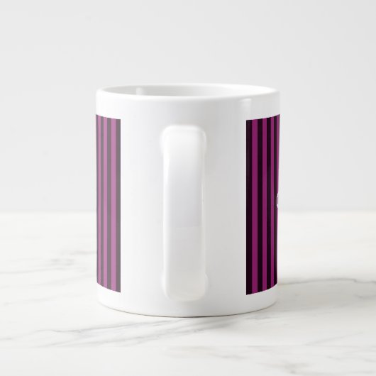 Personalisiert BEHALTEN CALM Ihren Text Fuchsia St Jumbo-Tasse (Rückseite)