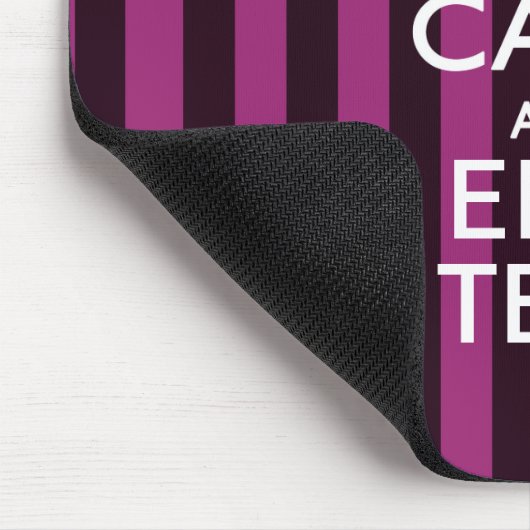 Personalisiert BEHALTEN CALM Ihren Text Fuchsia St Mousepad (Ecke)
