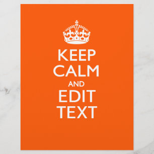 Personalisiert BEHALTEN CALM Ihren Text Orange Acc