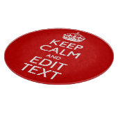 Personalisiert BEHALTEN CALM und Bearbeiten des Te Schneidebrett (Ecke)