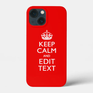 Personalisiert BEHALTEN CALM UND Bearbeiten von RO iPhone 13 Mini Hülle