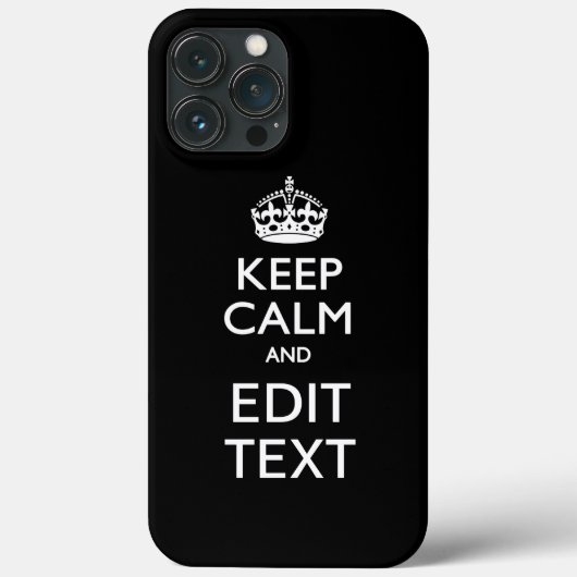 Personalisiert BEHALTEN CALM UND Bearbeiten von Te Case-Mate iPhone Hülle (Rückseite)