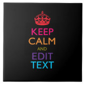 Personalisiert BEHALTEN CALM UND Bearbeiten von Te Fliese (Vorderseite)