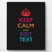 Personalisiert BEHALTEN CALM UND Bearbeiten von Te Fotoplatte (Vorderseite)