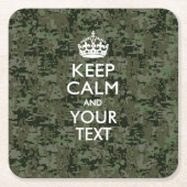 Personalisiert BEHALTEN CALM und digitale Camoufla Rechteckiger Pappuntersetzer (Vorderseite)