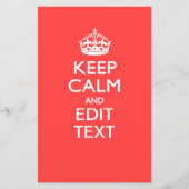 Personalisiert BEHALTEN CALM und haben Sie Ihren T Flyer (Vorne)