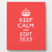 Personalisiert BEHALTEN CALM und haben Sie Ihren T Fotoplatte (Vorderseite)