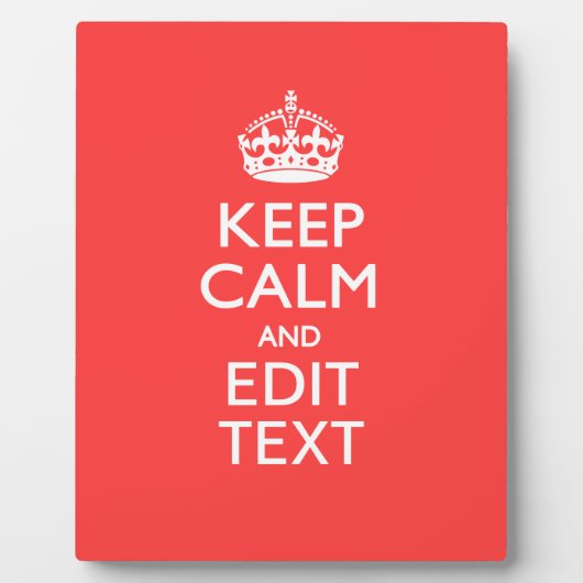 Personalisiert BEHALTEN CALM und haben Sie Ihren T Fotoplatte (Vorderseite)