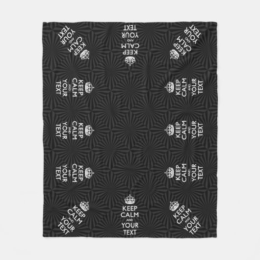 Personalisiert BEHALTEN CALM und Ihr Text auf Bers Fleecedecke (Vorderseite)