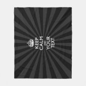 Personalisiert BEHALTEN CALM und Ihr Text auf Bers Fleecedecke (Vorderseite)