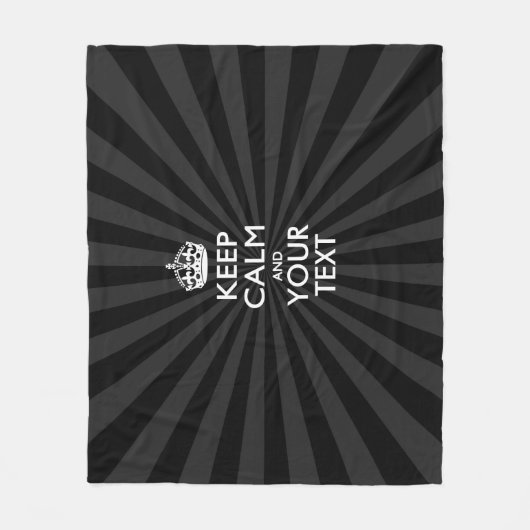 Personalisiert BEHALTEN CALM und Ihr Text auf Bers Fleecedecke (Vorderseite)