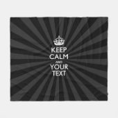 Personalisiert BEHALTEN CALM und Ihr Text auf Bers Fleecedecke (Vorderseite (Horizontal))