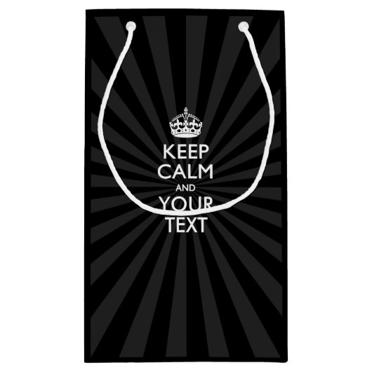 Personalisiert BEHALTEN CALM und Ihr Text auf Bers Kleine Geschenktüte (Rückseite)