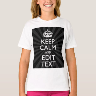 Personalisiert BEHALTEN CALM und Ihr Text auf Bers T-Shirt