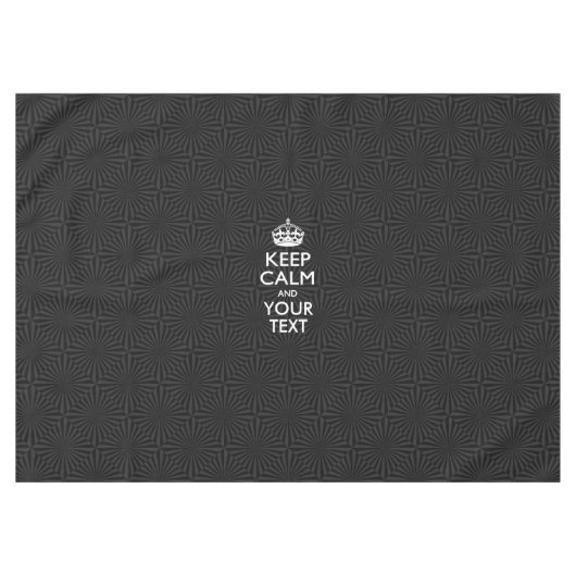 Personalisiert BEHALTEN CALM und Ihr Text auf Bers Tischdecke (Vorderseite (Horizontal))