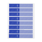 Personalisiert BEHALTEN CALM UND Ihr Text auf blau Rundum-Adressaufkleber (Bogen)