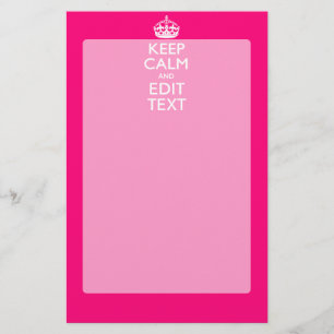 Personalisiert BEHALTEN CALM und Ihr Text auf Fuch Briefpapier