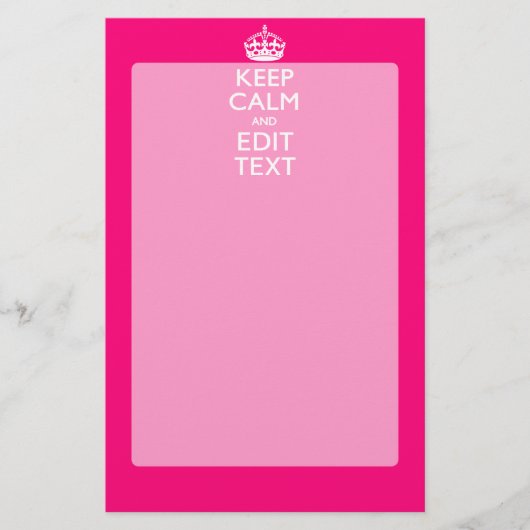Personalisiert BEHALTEN CALM und Ihr Text auf Fuch Briefpapier (Vorderseite)