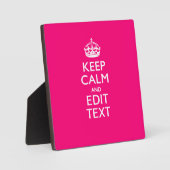 Personalisiert BEHALTEN CALM und Ihr Text auf Fuch Fotoplatte (Vorderseite)