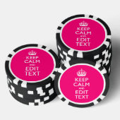 Personalisiert BEHALTEN CALM und Ihr Text auf Fuch Pokerchips (Stapel)