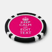 Personalisiert BEHALTEN CALM und Ihr Text auf Fuch Pokerchips (Einzeln)