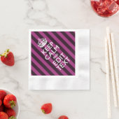 Personalisiert BEHALTEN CALM und Ihr Text auf Rosa Serviette (Beispiel)