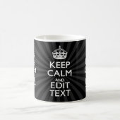 Personalisiert BEHALTEN CALM und Ihr Text auf Sunb Kaffeetasse (Mittel)