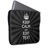 Personalisiert BEHALTEN CALM und Ihr Text auf Sunb Laptopschutzhülle (Vorne Rechts)