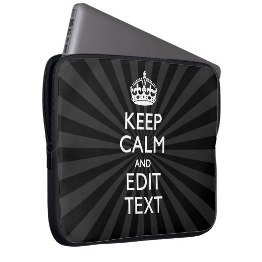 Personalisiert BEHALTEN CALM und Ihr Text auf Sunb Laptopschutzhülle (Vorne Rechts)