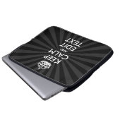 Personalisiert BEHALTEN CALM und Ihr Text auf Sunb Laptopschutzhülle (Vorne Knopf)