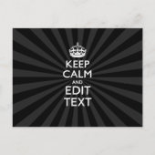 Personalisiert BEHALTEN CALM und Ihr Text auf Sunb Postkarte (Vorderseite)