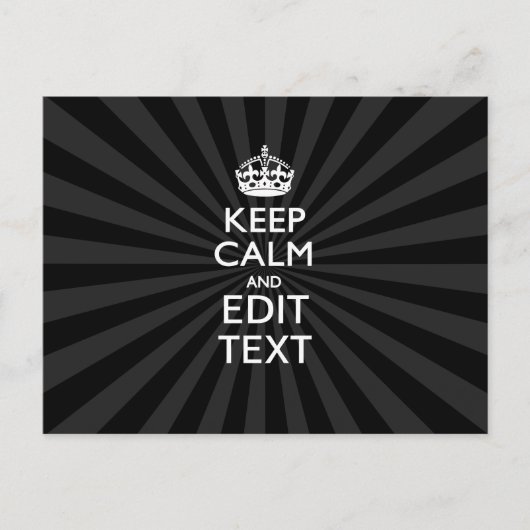 Personalisiert BEHALTEN CALM und Ihr Text auf Sunb Postkarte (Vorderseite)