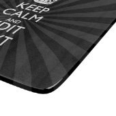 Personalisiert BEHALTEN CALM und Ihr Text auf Sunb Schneidebrett (Ecke)