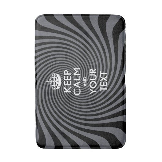 Personalisiert BEHALTEN CALM UND Ihr Text Badematte (Vorderseite Vertikal)