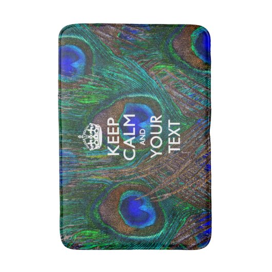 Personalisiert BEHALTEN CALM UND Ihr Text Badematte (Vorderseite Vertikal)