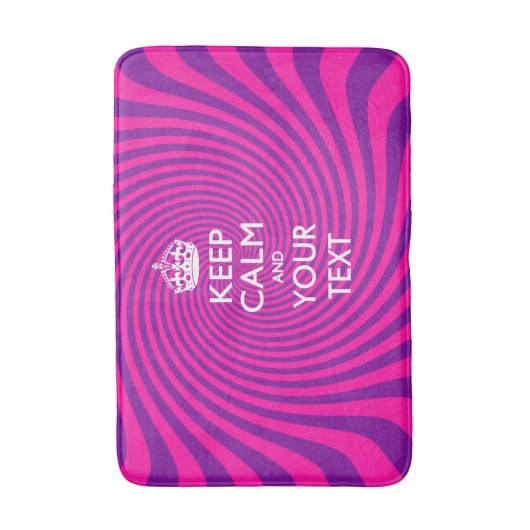 Personalisiert BEHALTEN CALM UND Ihr Text Badematte (Vorderseite Vertikal)