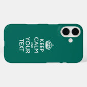 Personalisiert BEHALTEN CALM UND Ihr Text Case-Mate iPhone Hülle (Rückseite (Horizontal))