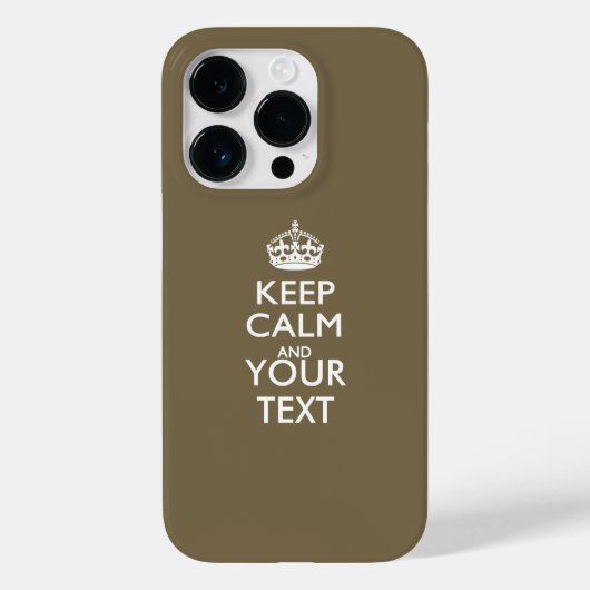 Personalisiert BEHALTEN CALM UND Ihr Text Case-Mate iPhone Hülle (Rückseite)