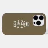 Personalisiert BEHALTEN CALM UND Ihr Text Case-Mate iPhone Hülle (Rückseite (Horizontal))
