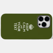 Personalisiert BEHALTEN CALM UND Ihr Text Case-Mate iPhone Hülle (Rückseite (Horizontal))
