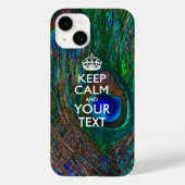 Personalisiert BEHALTEN CALM UND Ihr Text Case-Mate iPhone Hülle (Rückseite)