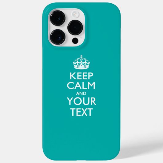 Personalisiert BEHALTEN CALM UND Ihr Text Case-Mate iPhone Hülle (Rückseite)