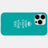 Personalisiert BEHALTEN CALM UND Ihr Text Case-Mate iPhone Hülle (Rückseite (Horizontal))